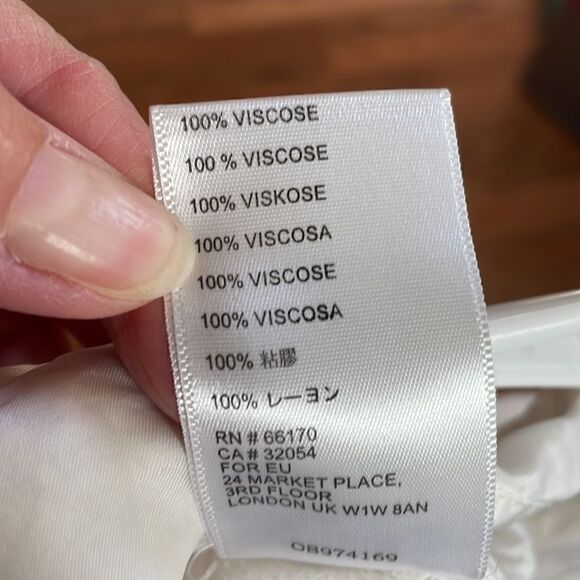 Urban Outfitters White Top, Blouse, Drawstring Waist, Long Sleeve Shirt, Large - Picture 7 of 7